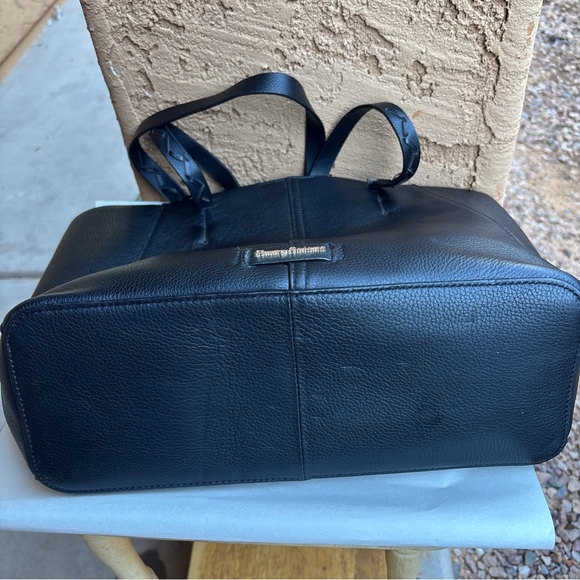 Tommy Bahama genuine leather gray leather tote like new - Picture 6 of 9